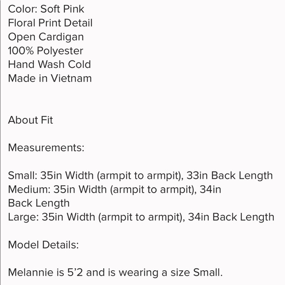 RESTOCKED NWT Pink Floral Kimono Cardigan - Picture 8 of 8